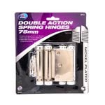 Zenith 75mm Nickel Plated Double Action Spring Hinge 2 Pack