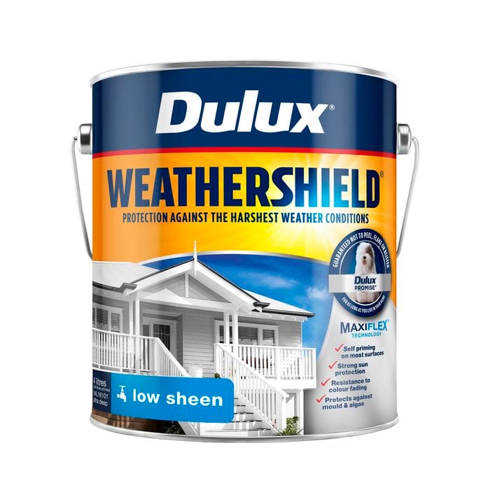 Dulux 4L Ultra Deep Low Sheen Weathershield Exterior Paint - 4L