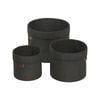 Flexi Storage Living Dark Grey Round Felt Baskets - Set Of 3