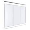 Lugna 2100 x 1801-2700mm Clear Anodised Melamine Wardrobe Triple Sliding Doors