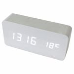 TODO Digital Clock White LED 3 Alarm + Temperature Display - White