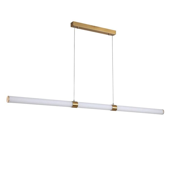 Oriel Lighting Maxwell 150 Sat Brs LED Pendant Light Satin Brass