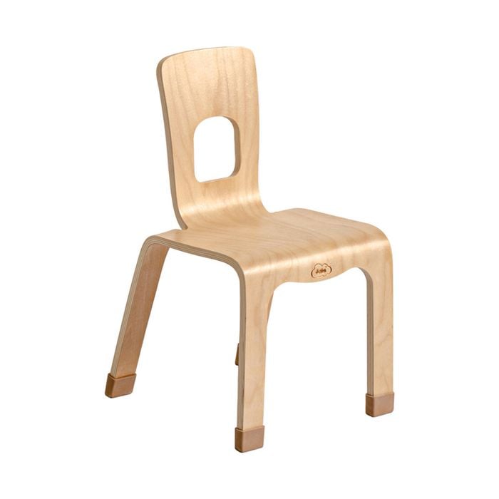 Jooyes Kids One Piece Bentwood Stackable Chair - H30cm - Original Wood Colour | 32cm | Kids Chair
