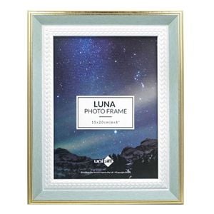 Unigift Luna Gold Trim Border Glass Picture Photo Frame 15x20cm Green