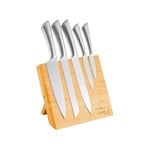 Natural Bamboo Magnetic Knife Block Holder With Strong Magnets