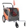VEVOR Dog Bike Trailer Orange/Gray with Quick Release Wheels for Trainning