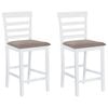 vidaXL Bar Chairs 2 pcs White Fabric