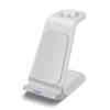 White 3 In 1 Vertical Wireless Charger Dock Charging Station 3 In 1 For Apple Watch Iphone 13 12 11 Xs