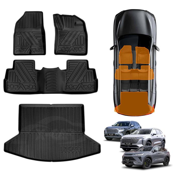 3D Floor Mats Boot Liner for GWM Haval H6/H6 GT 2021-Onwards Heavy Duty Cargo Car Trunk Luggage Tray