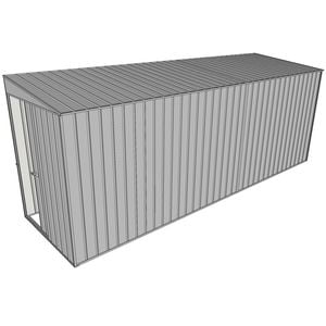 Build-a-Shed 1.5 x 5.2 x 2m Skillion Shed without Side Doors - Zinc