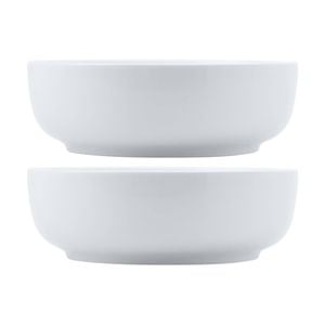 2x Maxwell Williams Serving Bowl Contemporary White Porcelain 20x6.5cm