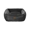 Charlie's Ascher Plush Corduroy Square Dog Bed Grey - Medium