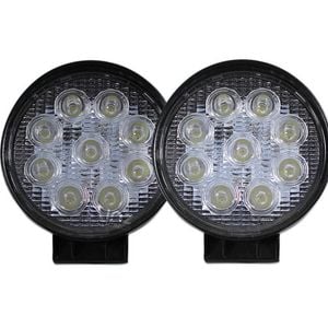 Elinz 2x 27w Driving Light Epistar LED Round Spot Worklight 12V 24V Offroad Truck 4WD 4X4
