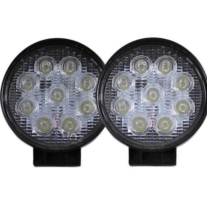 Elinz 2x 27w Driving Light Epistar LED Round Spot Worklight 12V 24V Offroad Truck 4WD 4X4