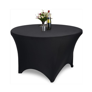 Just Party Linen Black Round Tablecloth Spandex 180cm