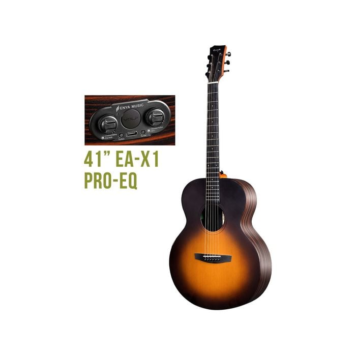 Enya X1-Pro Spruce HPL Acoustic Guitar - 41" Size - Sunburst - includes pickup