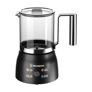 Westinghouse Milk Frother Glass Jug 650w W/ Touch Panel 250ml Black