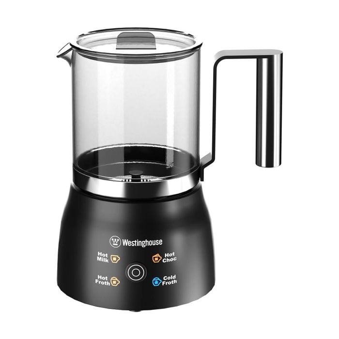 Westinghouse Milk Frother Glass Jug 650w W/ Touch Panel 250ml Black