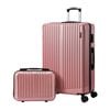 Mazam 2PCS Luggage Suitcase Trolley Set TSA Lock Hard Case Pink