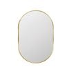 Barelli 750 x 500mm Brushed Brass Modena Pill Shaped Framed Mirror