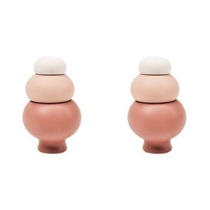 2PK Urban Products Nesting Pebble Bowls Dusty Rose 14cm