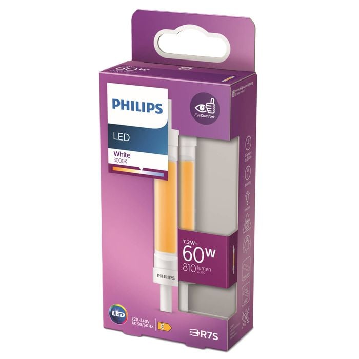 Philips R7S LED 810Lm Warm White 7.2W Linear Globe