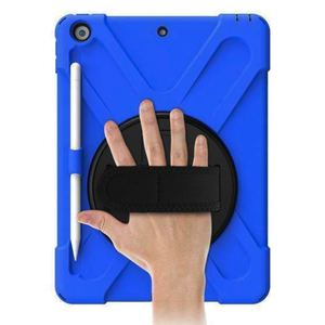StylePro Shockproof iPad Case With Rotating Stand And Hand-strap For iPad 10th and 11th gen 10.9", Blue