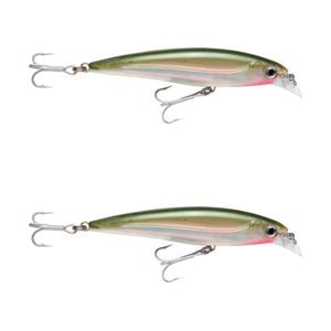 2x Rapala 10cm Saltwater X Rap Jerkbait Fishing Lures - Olive Green