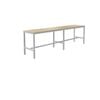 Olg Axis Bar Leaner White Frame New Oak Smooth Top L3600mm X W750mm