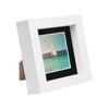 Nicola Spring 4" x 4" White 3D Box Photo Frame - 2" x 2" Mount