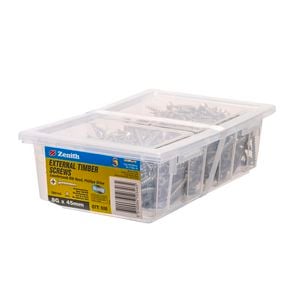 Zenith 8G x 45mm Galvanised Timber Screws - 500 Box
