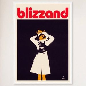 Galrie Blizzand Embrace Retro Vintage Advertising Poster Stunning Art Print for Home, White Frame, 50 x 70cm (20 x 28inch)