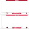 AFL Car Number Plate Frame Set Of Two - Essendon Bombers - Front/Back