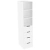 Lugna 2048 x 450 x 580mm White Ready to Assemble Robe Insert 2 Shelf 4 Drawer Unit - White