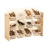 Jooyes Kids 3 Tier Toy Storage Rack Organiser Display Shelf With Bins - 88cm | Display Rack | 59cm