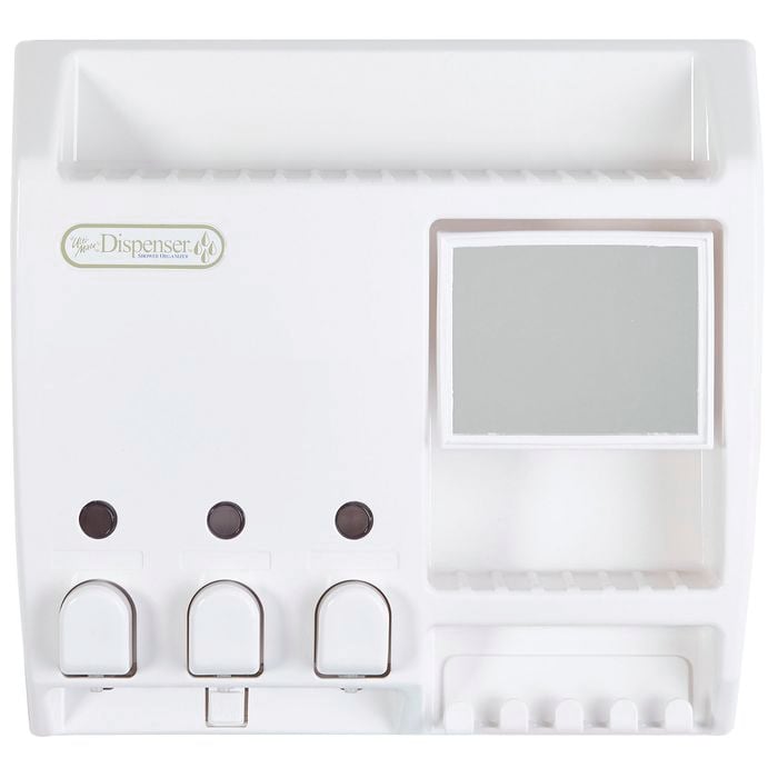Better Living 430ml White Ulti-Mate Triple Chamber Shower Dispenser