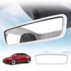 Rearview Mirror Protector Frame for Tesla Model Y Juniper 2025-Onwards Silicone Cover Case White