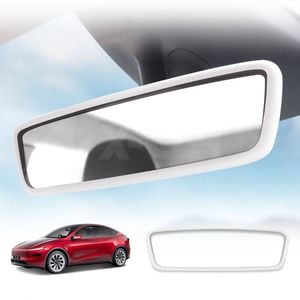 Rearview Mirror Protector Frame for Tesla Model Y Juniper 2025-Onwards Silicone Cover Case White