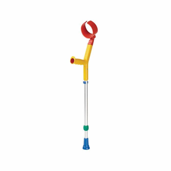 Kids Adjustable Forearm Crutches For Active Kids - Ergonomic & Fun Design - Blue