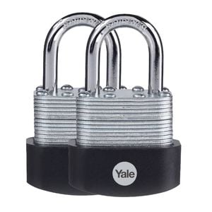 High Security Laminated Steel Padlock 40mm (Pack of 2)