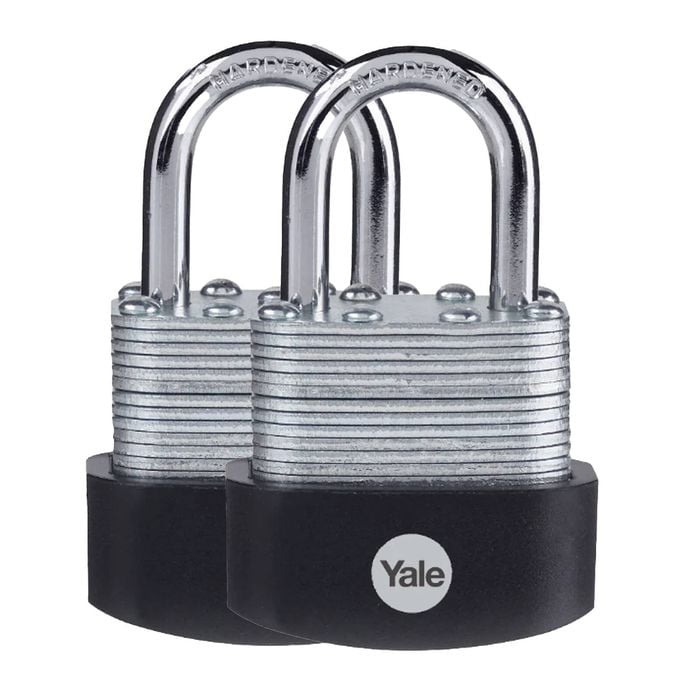 High Security Laminated Steel Padlock 40mm (Pack of 2)