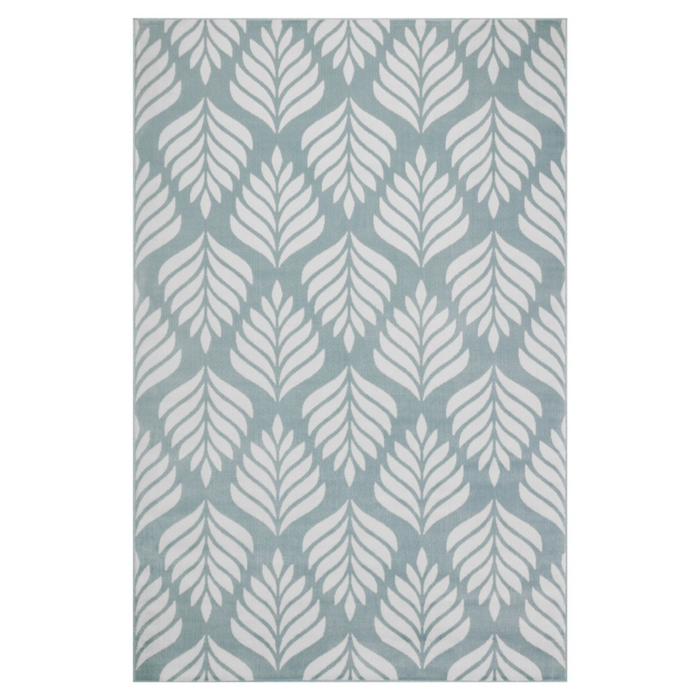 Fab Habitat 80x150cm Aqua Light Green And Cream Dibang Indoor Outdoor Rug