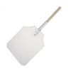 Vogue Aluminium Pizza Peel Wood Handle 31x36cm 600mm Commercial Kitchen Utility
