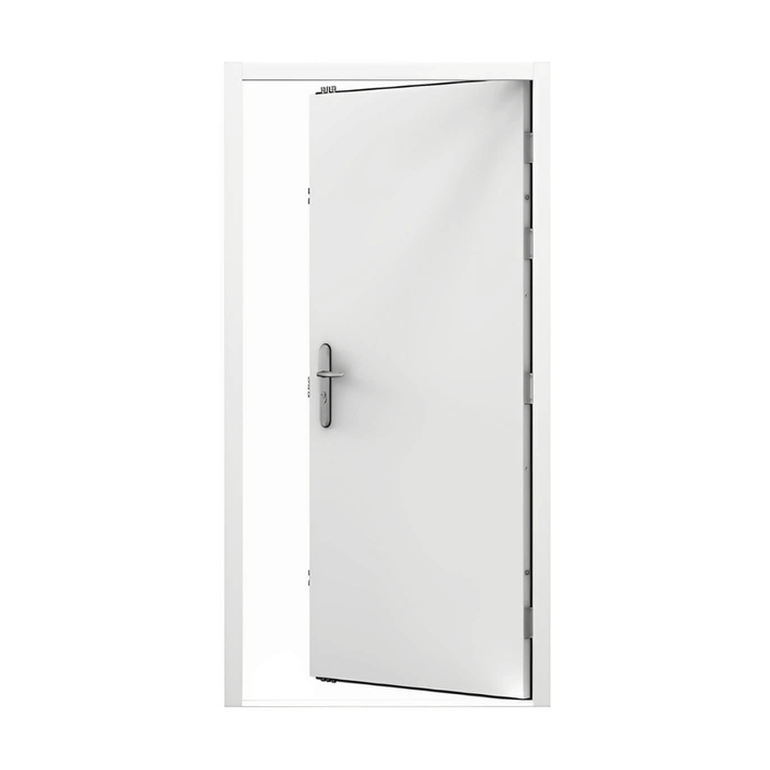 Lathams 2050 x 920 x 50 mm - RHI - Surfmist White Steel Security Door and Frame
