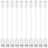 iWill 10 Pack 20cm Short Data Transfer Charger Charging Micro USB Cable Cord for Android Phone Tablet Bulk White TPE