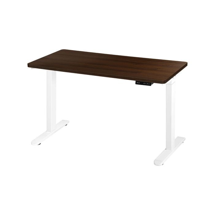 Oikiture Electric Standing Desk Dual Motor 160cm Walnut