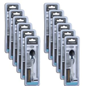 12x 4pc Topchef Stainless Steel Teaspoons Cutlery Set 13.5cm Silver