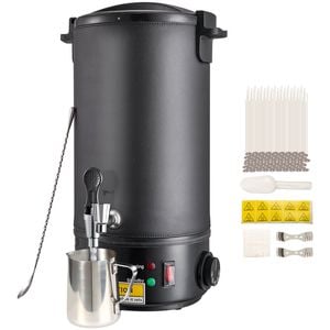 VEVOR Wax Melter Silver 10 Liter with Easy Pour Spout and 9-level Temp Control for Candle Making