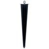 Taskmaster 710 x 2mm Black Steel Corner Furniture Leg