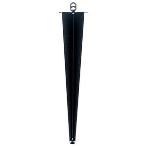 Taskmaster 710 x 2mm Black Steel Corner Furniture Leg